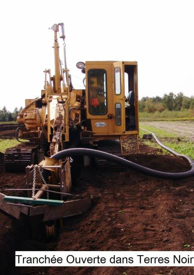 Drainage agricole avec un équipement de l'époque